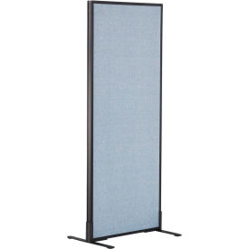 Interion® Freestanding Office Partition Panel 24-1/4""W x 60""H Blue