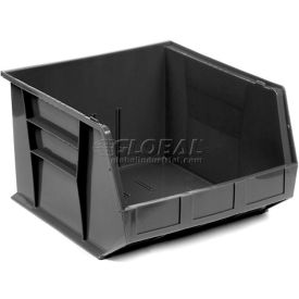 Plastic Stack & Hang Bin 16-1/2""W x 18""L x 11""H Black