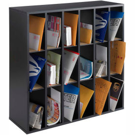Wood 18-Compartment Mail Sorter