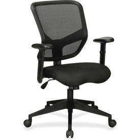 Lorell® Executive Mesh Mid-Back Chair - Black