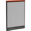 Interion® Deluxe Electric Office Partition Panel 36-1/4""W x 47-1/2""H Gray