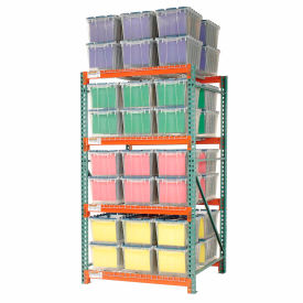 Global Industrial™ Record Storage Rack Starter Polyethylene Box 48""W x 48""D x 96""H