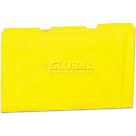 Universal® Colored File Folders 1/3 Cut One-Ply Top Tab Letter Yellow 100/Box