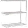 Nexel® 3 Shelf Chrome Wire Shelving Unit Add On 36""W x 30""D x 34""H