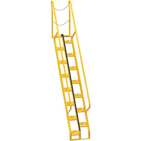 Alternating Stair 9' 15-Step Ladder 56° Angle - ATS-9-56