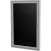 Ghent Enclosed Letter Board - Outdoor / Indoor - 1 Door - Black Letterboard w/Silver Frame - 36""x36""