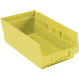 Global Industrial™ Plastic Nesting Storage Shelf Bin 6-5/8""W x 11-5/8""L x 4""H Yellow