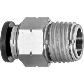Push to Connect Tube Fitting - Nylon Plastic - Straight Adapter - 8mm Tube OD x 1/8"" NPT Male