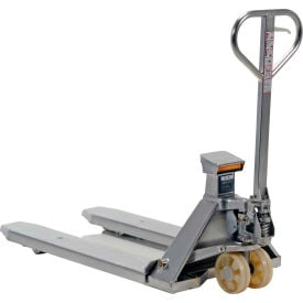 Vestil Manual Pallet Jack Scale Truck Stainless 5000 lb. Cap 27-1/2""W x 45-11/16""L Forks