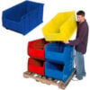 Quantum Plastic Hulk Stacking Bin 19-7/8""W x 36""L x 17-1/2""H Blue