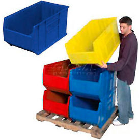 Quantum Plastic Hulk Stacking Bin 19-7/8""W x 36""L x 17-1/2""H Blue