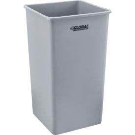 Global Industrial™ Square Plastic Trash Can 55 Gallon Gray