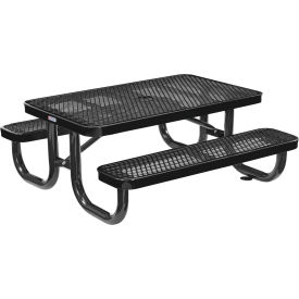 Global Industrial™ 4' Rectangular Kids Picnic Table Expanded Metal Black
