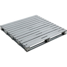 Global Industrial™ Stackable Open Deck Pallet Galvanized Steel2-Way48""x48""8000 Lb Stat Cap