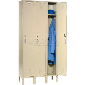 Global Industrial™ Capital® 1-Tier 3 Door Locker 36""W x 15""D x 78""H Tan Unassembled