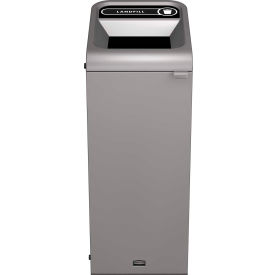 Rubbermaid® Configure Decorative Steel Trash Can Landfill Lid 15 Gallon Grey Stenni