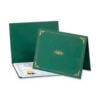 Esselte® Oxford Certificate Holder 25"" x 8-1/2"" Hunter Green 5/Pack