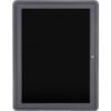 Ghent Ovation Letter Board - Indoor - 1 Door - Black w/Gray Frame - 24""W x 34""H