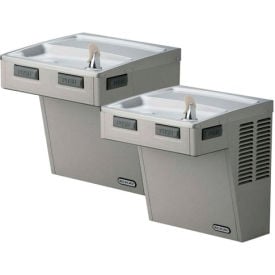 Elkay Wall Mount ADA Drinking Fountain Stainless Steel 2 Statio Wall Hung 115V 5 AmpsEMABFTL8SC
