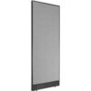 Interion® Non-Electric Office Partition Panel with Raceway 24-1/4""W x 64""H Gray