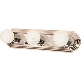 Satco 60-296 3 Light - 18" - Vanity - Racetrack Style  Polished Chrome