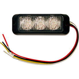 Buyers LED Rectangular Amber Strobe Light 12-24VDC - 3 LEDs - 8891120