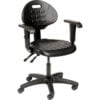 Interion® Polyurethane Task Chair with Adjustable Arms Black