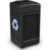 PolyTec™ Recycling Can w/Open Top 42 Gallon Black