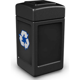 PolyTec™ Recycling Can w/Open Top 42 Gallon Black