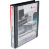 Universal® Economy D-Ring Vinyl View Binder 1"" Capacity Black