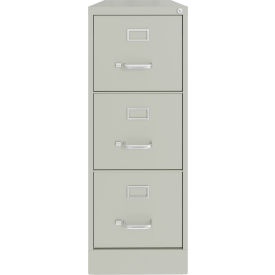 Hirsh Industries® 3 Drawers Vertical File Cabinet Letter Size 22""D x 40-3/16""H Light Gray