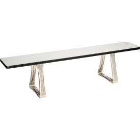 Global Industrial™ Locker Room Bench Laminate w/ Steel Trapezoid Legs 72""W x 12""D x 17""H