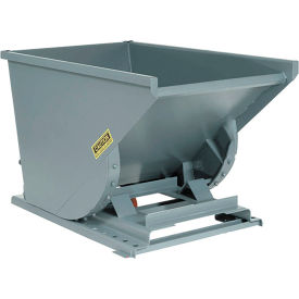 Global Industrial™ Medium Duty Self Dumping Forklift Hopper 2 Cu. Yd. 4000 Lbs Cap Gray
