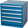 Global Industrial™ Modular Drawer Cabinet 5 Drawers w/Lock 30""Wx27""Dx29-1/2""H Blue