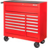 Global Industrial Roller Tool Cabinet 13 Drawers 42-3/8""W x 18""D x 38-5/8""H Red