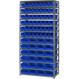 Global Industrial™ Steel Shelving - Total 76 4""H Plastic Shelf Bins Ivory - 36x18x72-13 Shelves