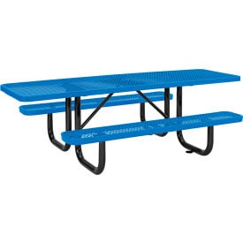 Global Industrial™ 8' Picnic Table ADA Compliant Expanded Metal Blue