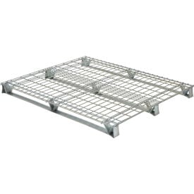 Welded Wire Open Deck Pallet Galvanized Steel 4-Way 40"" x 48"" 4000 Lb Static Capacity