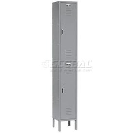 Global Industrial™ Paramount® 2-Tier 2 Door Locker 12""W x 18""D x 78""H Gray Assembled