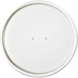 Dart® Paper Lids for 16 Oz. Food Containers White Vented 3.9"" Dia 25/Bag 20 Bags/Ctn
