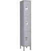 Global Industrial™ Infinity® 3-Tier 3 Door Locker 12""W x 15""D x 78""H Gray Assembled