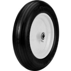 Marathon 00081 3.50/2.50-8 Flat Free Ribbed Tread - 3"" Centered - 5/8"" Bearings
