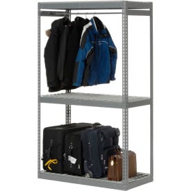 Global Industrial™ Boltless Luggage Garment Single Rack - 48""W x 24""D x 84""H