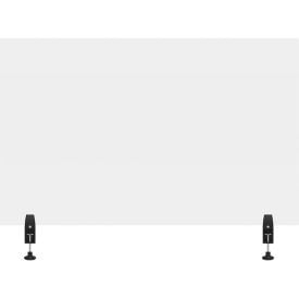 Luxor RECLAIM® Acrylic Sneeze Guard Desk Divider  - 48"" x 30"" - Clear