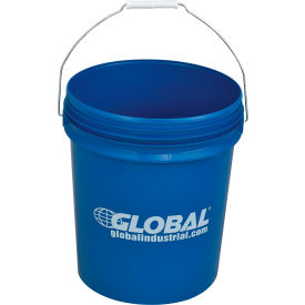 Global Industrial™ 5 Gallon Open Head Plastic Pail with Steel Handle - Blue