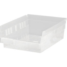 Plastic Nesting Storage Shelf Bin QSB107CL 8-3/8""W x 11-5/8""L x 4""H Clear