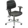 Interion® Office Chair With Mid Back & Adjustable Arms Polyurethane Black