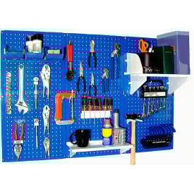 Wall Control Pegboard Standard Tool Storage Kit Blue/White 48"" X 32"" X 9""