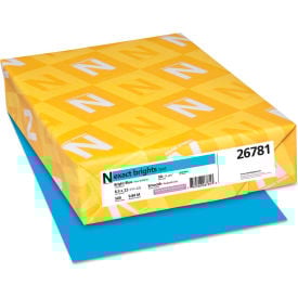 Colored Paper - Neenah Paper Exact Brights Paper Blue 8-1/2"" x 11"" 20 lb. 500 Sheets/Ream