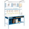 Global Industrial™ Steel Lower Shelf w/Dividers 60""W x 31""D Blue